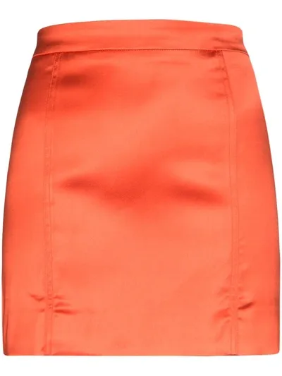 Gauge81 Tuscany Satin Mini Skirt In Orange