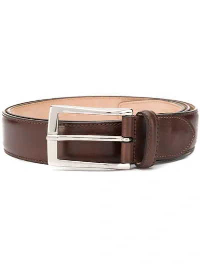 Scarosso Classic Square Buckle Belt In Brown