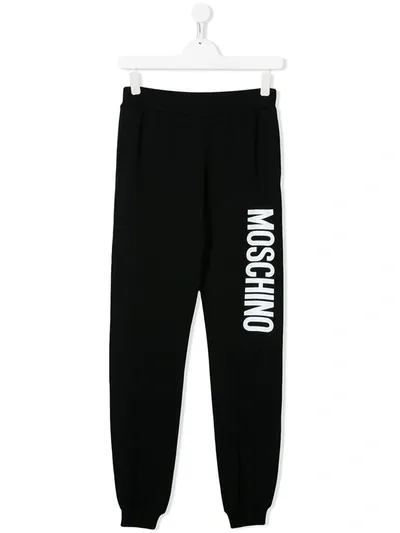 Moschino Teen Jogginghose Mit Logo-print In Black