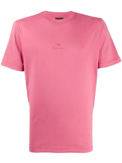 Ps By Paul Smith Logo-print Cotton-jersey T-shirt In Pink