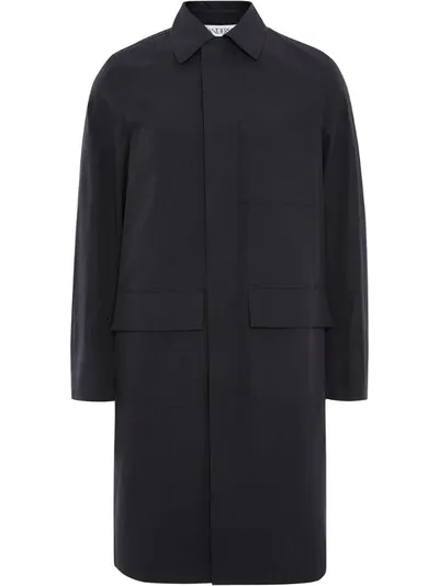 Jw Anderson Single-breasted Lightweight Coat In Dark Blue