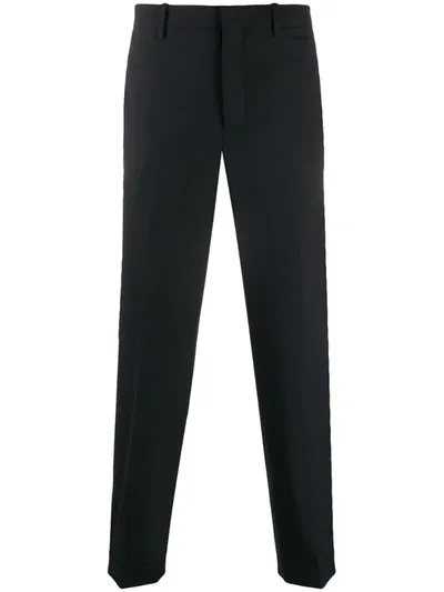 Neil Barrett Zipped Detail Tailored Trousers In Blue