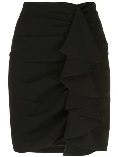 Cinq À Sept Suri Gathered Ruffle Mini Skirt In Black