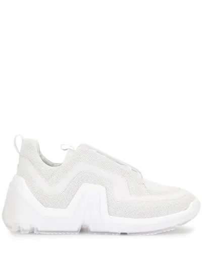 Pierre Hardy 'vibe' Perforated Leather Sneakers In White