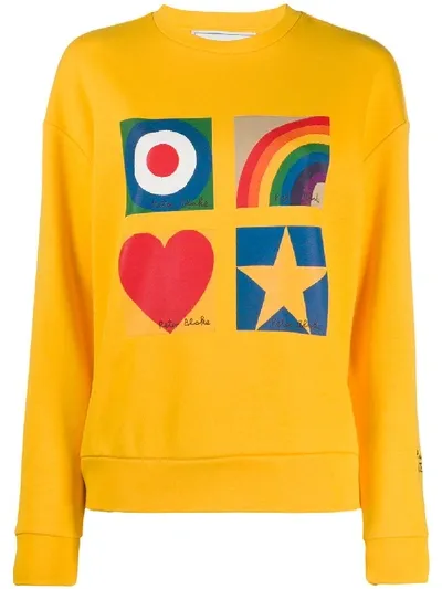 Iceberg X Peter Blake Printed Sweatshirt In Yellow & Orange