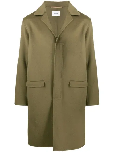 Nanushka Malick Single-breasted Wool-blend Overcoat In Green