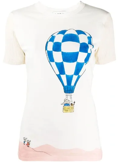 Lanvin Hot Air Balloon Print T-shirt In White