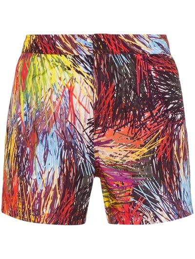 Missoni Patterned Swim Shorts In Black