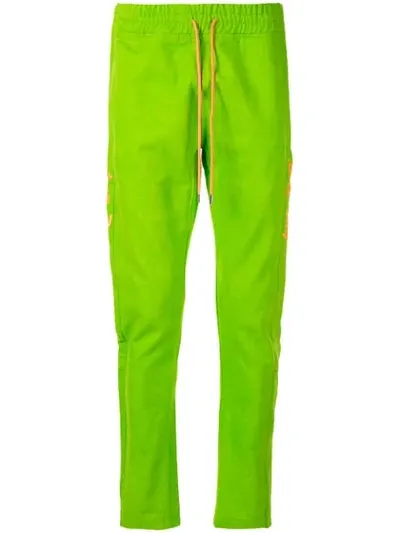 Just Don Jungle Canvas Track Pants In Green