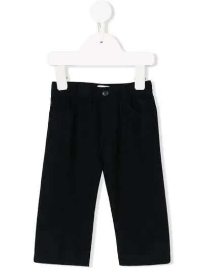 Il Gufo Babies' Elasticated-waist Straight-leg Trousers In 蓝色