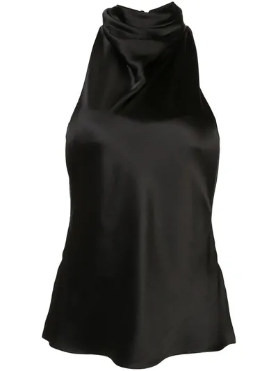 Rta Halterneck Sleeveless Top In Black