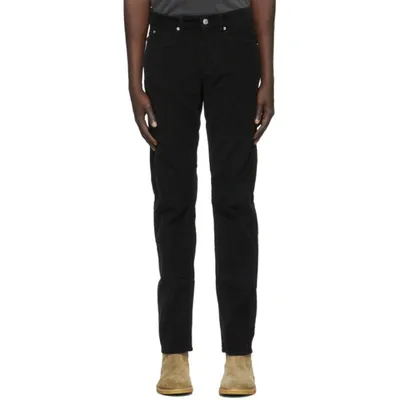 Isabel Marant Black Corduroy Trousers In 02fk Fadblk