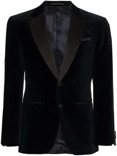 Hugo Boss Peaked Lapel Blazer In Blue