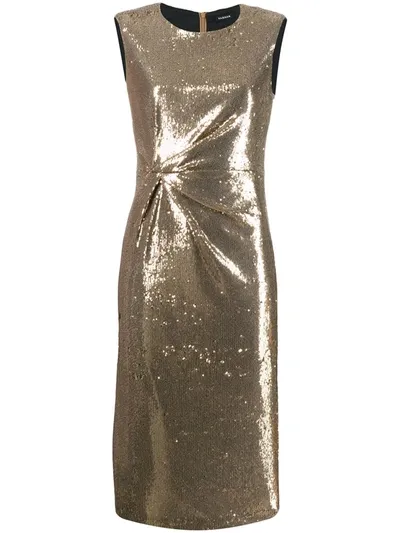 P.a.r.o.s.h Pille Dress In Gold