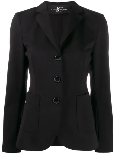 Luisa Cerano Single Breasted Blazer In Black