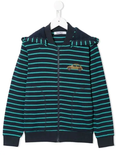 Familiar Kids' Striped Hoodie In Blue