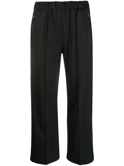 Calvin Klein Cropped Track Pants In Black