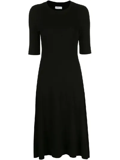 Rosetta Getty Cropped Sleeve T-shirt Dress In Black