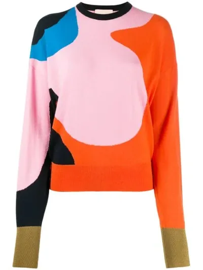 Roksanda Azura Intarsia Merino Wool Sweater In Multi