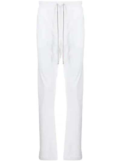 Rick Owens Drkshdw Slim-fit Drawstring Trousers In White