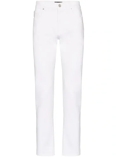 Versace Schmale Jeans Mit Geradem Bein In White