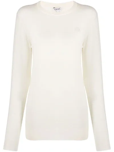 Loewe Cashmere Slim-fit Jumper In White