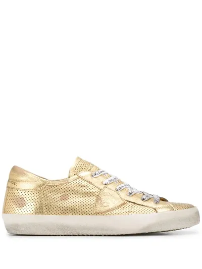 Philippe Model Paris Paris Low-top Sneakers In Gold