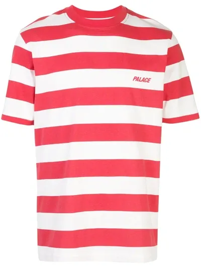 Palace Striped T-shirt In Red