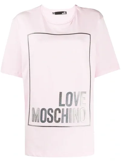 Love Moschino Oversized Logo Print T-shirt In Pink