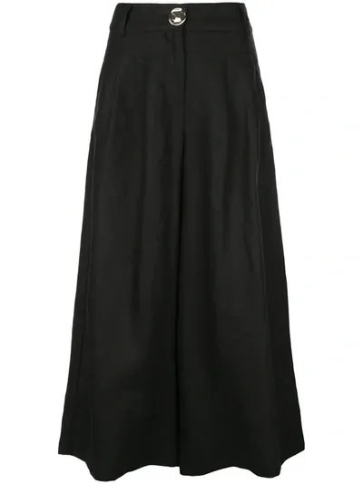 Nicholas Wide Leg Trousers In Black