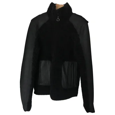 Pre-owned Carven Navy Shearling Jacket