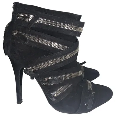 Pre-owned Balmain Ankle Boots In Black