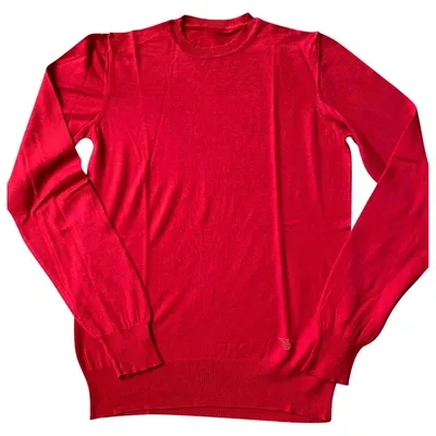 Pre-owned Giorgio Armani Wool Pull In Red