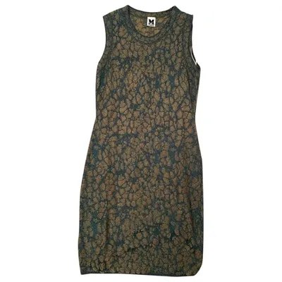 Pre-owned M Missoni Mini Dress In Gold