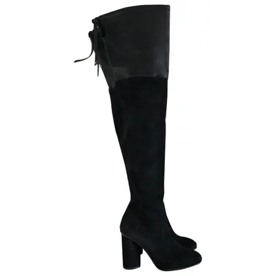 Pre-owned Stuart Weitzman Boots In Black