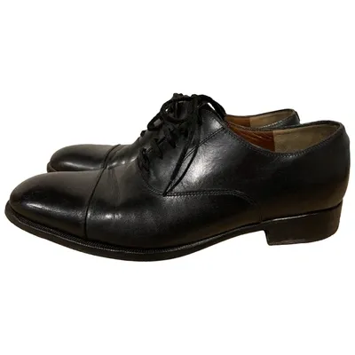 Pre-owned Fratelli Rossetti Leather Lace Ups In Black