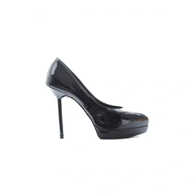 Pre-owned Saint Laurent Patent Leather Heels In Black