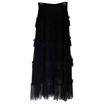 Pre-owned Philosophy Di Lorenzo Serafini Maxi Skirt In Black