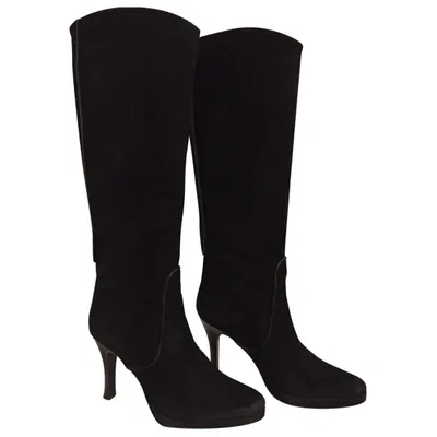 Pre-owned Baldinini Boots In Black