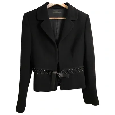 Pre-owned Prada Silk Blazer In Black