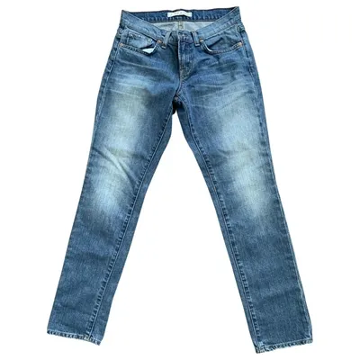 Pre-owned J Brand Straight Jeans In Blue