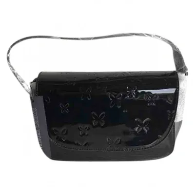 Pre-owned Christian Lacroix Patent Leather Mini Bag In Black