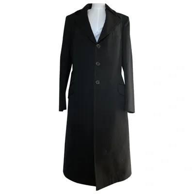 Pre-owned Gucci Wool Coat In Black