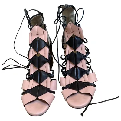 Pre-owned Fiorifrancesi Leather Sandals In Pink