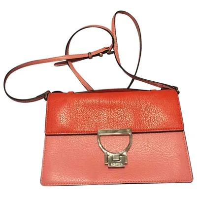 Pre-owned Coccinelle Leather Clutch Bag In Red