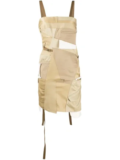 Junya Watanabe Deconstructed Apron Dress In Neutrals