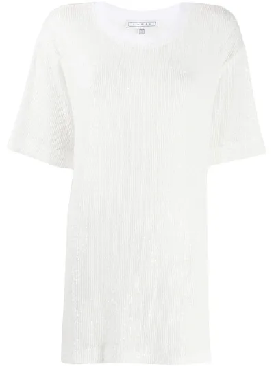 In The Mood For Love Cruz Sequin Embroidered Blouse In White