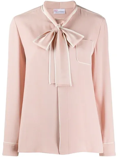 Red Valentino Pussy Bow Shirt In Pink