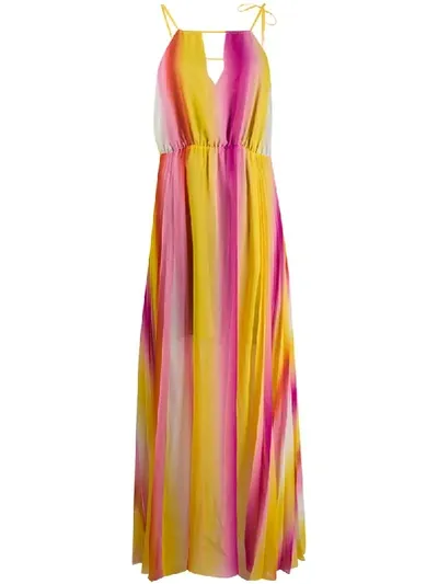 Escada Sport Multicolor Halter Maxi Dress In Fantasy