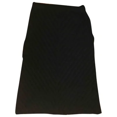 Pre-owned Joseph Wool Mid-length Skirt In Black